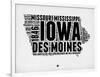 Iowa Word Cloud 2-NaxArt-Framed Art Print