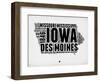 Iowa Word Cloud 2-NaxArt-Framed Art Print