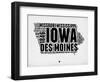 Iowa Word Cloud 2-NaxArt-Framed Art Print