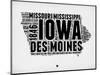 Iowa Word Cloud 2-NaxArt-Mounted Art Print