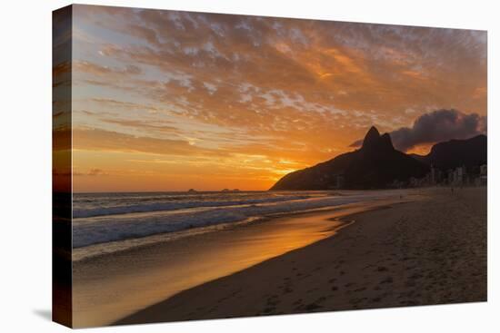 Ipanema Beach at Sunset, Rio De Janeiro, Brazil, South America-Angelo-Stretched Canvas