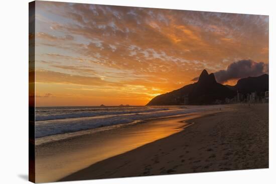 Ipanema Beach at Sunset, Rio De Janeiro, Brazil, South America-Angelo-Stretched Canvas