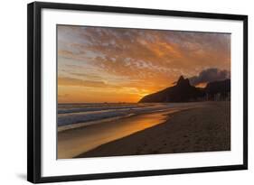 Ipanema Beach at Sunset, Rio De Janeiro, Brazil, South America-Angelo-Framed Photographic Print