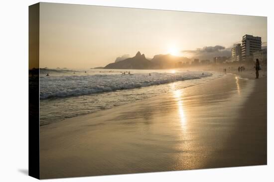 Ipanema Beach at Sunset, Rio De Janeiro, Brazil, South America-Ben Pipe-Stretched Canvas