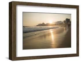 Ipanema Beach at Sunset, Rio De Janeiro, Brazil, South America-Ben Pipe-Framed Photographic Print