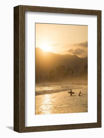 Ipanema Beach at Sunset, Rio De Janeiro, Brazil, South America-Ben Pipe-Framed Photographic Print