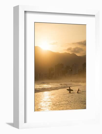 Ipanema Beach at Sunset, Rio De Janeiro, Brazil, South America-Ben Pipe-Framed Photographic Print