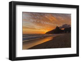 Ipanema Beach at Sunset, Rio De Janeiro, Brazil, South America-Angelo-Framed Photographic Print