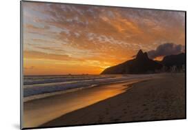 Ipanema Beach at Sunset, Rio De Janeiro, Brazil, South America-Angelo-Mounted Photographic Print