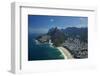 Ipanema Beach, Morro Dois Irmaos, and Vidigal Favela (left), Rio de Janeiro, Brazil-David Wall-Framed Photographic Print