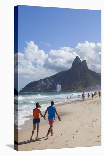 Ipanema Beach, Rio De Janeiro, Brazil, South America-Ian Trower-Stretched Canvas