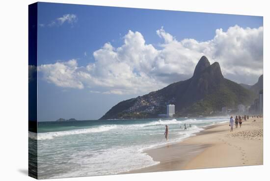 Ipanema Beach, Rio De Janeiro, Brazil, South America-Ian Trower-Stretched Canvas