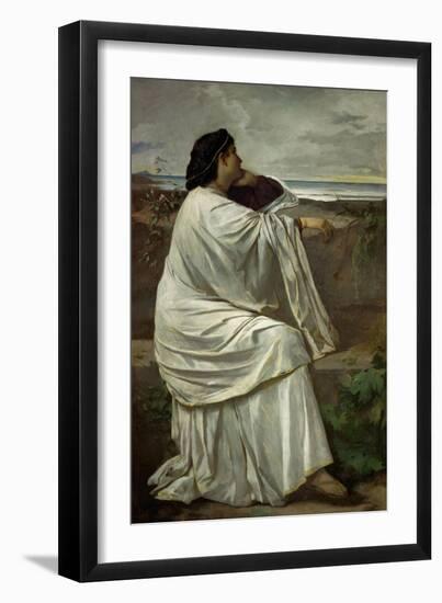 Iphigenia, Feuerbach's favourite Roman model " Nana". Oil on canvas (1871) 192.5 x 126.5 cm.-Anselm Feuerbach-Framed Giclee Print