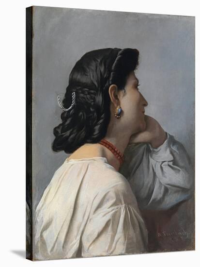 Iphigenia (Head Stud)-Anselm Feuerbach-Stretched Canvas