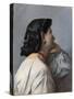 Iphigenie Head of Woman, 1870 (Oil on Canvas)-Anselm Feuerbach-Stretched Canvas