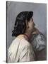 Iphigenie Head of Woman, 1870 (Oil on Canvas)-Anselm Feuerbach-Stretched Canvas