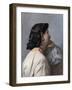 Iphigenie Head of Woman, 1870 (Oil on Canvas)-Anselm Feuerbach-Framed Giclee Print