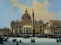 Candlelit Procession Through Via Del Corso, Rome, Italy-Ippolito Caffi-Giclee Print