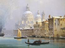 Venice Covered in Snow-Ippolito Nievo-Stretched Canvas