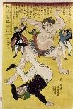 Japan: Sumo Wrestling-Ipposai Hoto-Stretched Canvas