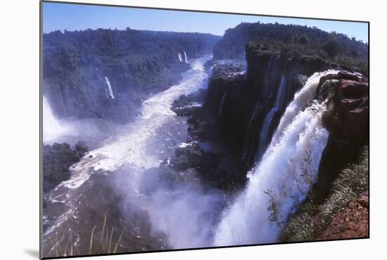 Iquassu (Iguacu) Falls on Brazil-Argentina Border, Once known as Santa Maria Falls-Paul Schutzer-Mounted Photographic Print