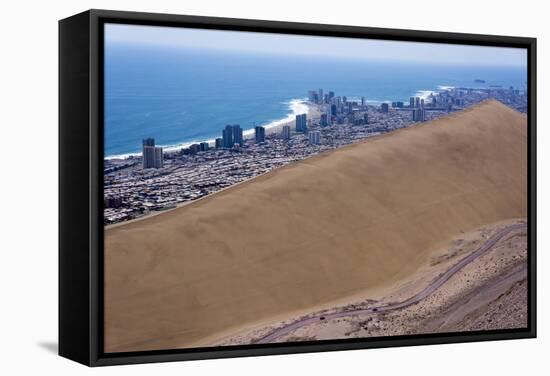 Iquique Town and Beach, Atacama Desert, Chile-Peter Groenendijk-Framed Stretched Canvas