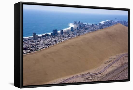 Iquique Town and Beach, Atacama Desert, Chile-Peter Groenendijk-Framed Stretched Canvas