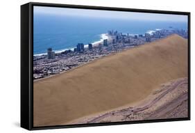 Iquique Town and Beach, Atacama Desert, Chile-Peter Groenendijk-Framed Stretched Canvas