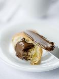 Chocolate Spread on a Croissant with a Knife-Ira Leoni-Photographic Print