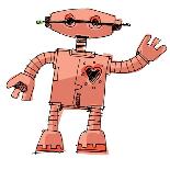A Bit Wired Cute Robot - Cartoon-iralu-Art Print