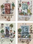 Set of Cute Balcony - Cartoon-iralu-Framed Art Print