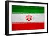 Iran Flag Design with Wood Patterning - Flags of the World Series-Philippe Hugonnard-Framed Premium Giclee Print