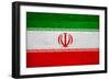 Iran Flag Design with Wood Patterning - Flags of the World Series-Philippe Hugonnard-Framed Art Print