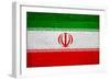 Iran Flag Design with Wood Patterning - Flags of the World Series-Philippe Hugonnard-Framed Art Print