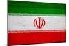 Iran Flag Design with Wood Patterning - Flags of the World Series-Philippe Hugonnard-Mounted Art Print