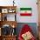 Iran Flag Design with Wood Patterning - Flags of the World Series-Philippe Hugonnard-Art Print displayed on a wall