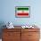 Iran Flag Design with Wood Patterning - Flags of the World Series-Philippe Hugonnard-Framed Art Print displayed on a wall