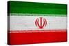 Iran Flag Design with Wood Patterning - Flags of the World Series-Philippe Hugonnard-Stretched Canvas