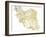 Iran Map-Refe-Framed Art Print