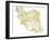 Iran Map-Refe-Framed Art Print