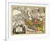 Iran - Panoramic Map-Lantern Press-Framed Art Print