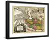 Iran - Panoramic Map-Lantern Press-Framed Art Print