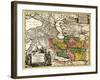 Iran - Panoramic Map-Lantern Press-Framed Art Print