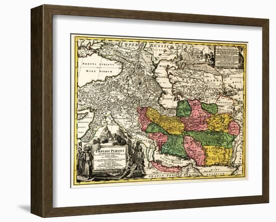 Iran - Panoramic Map-Lantern Press-Framed Art Print