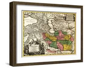 Iran - Panoramic Map-Lantern Press-Framed Art Print