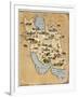 Iran, Pictorial Map-SMETEK-Framed Premium Photographic Print