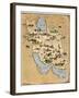 Iran, Pictorial Map-SMETEK-Framed Photographic Print