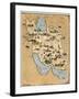 Iran, Pictorial Map-SMETEK-Framed Photographic Print