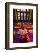 Iran, Shiraz, Nasir-Al Molk Mosque, Holy Quran-Walter Bibikow-Framed Photographic Print