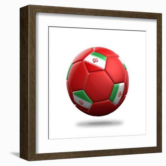 Iran Soccer Ball-pling-Framed Art Print